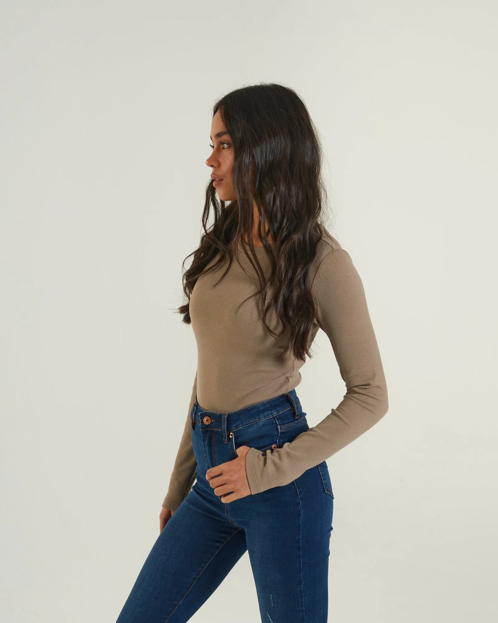 Elegant Coat Layering Piece Lorelei Bodysuit Mink