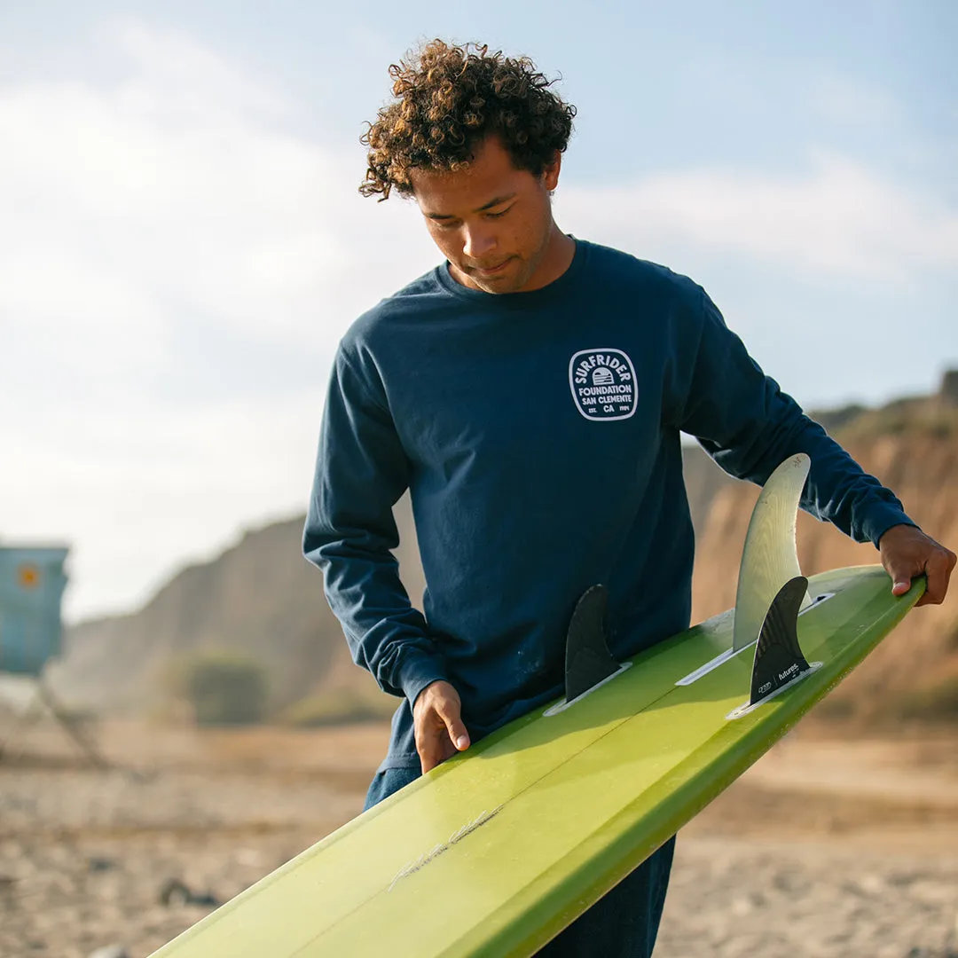 Seasonal Comfort Style Retro Badge Long Sleeve Tee