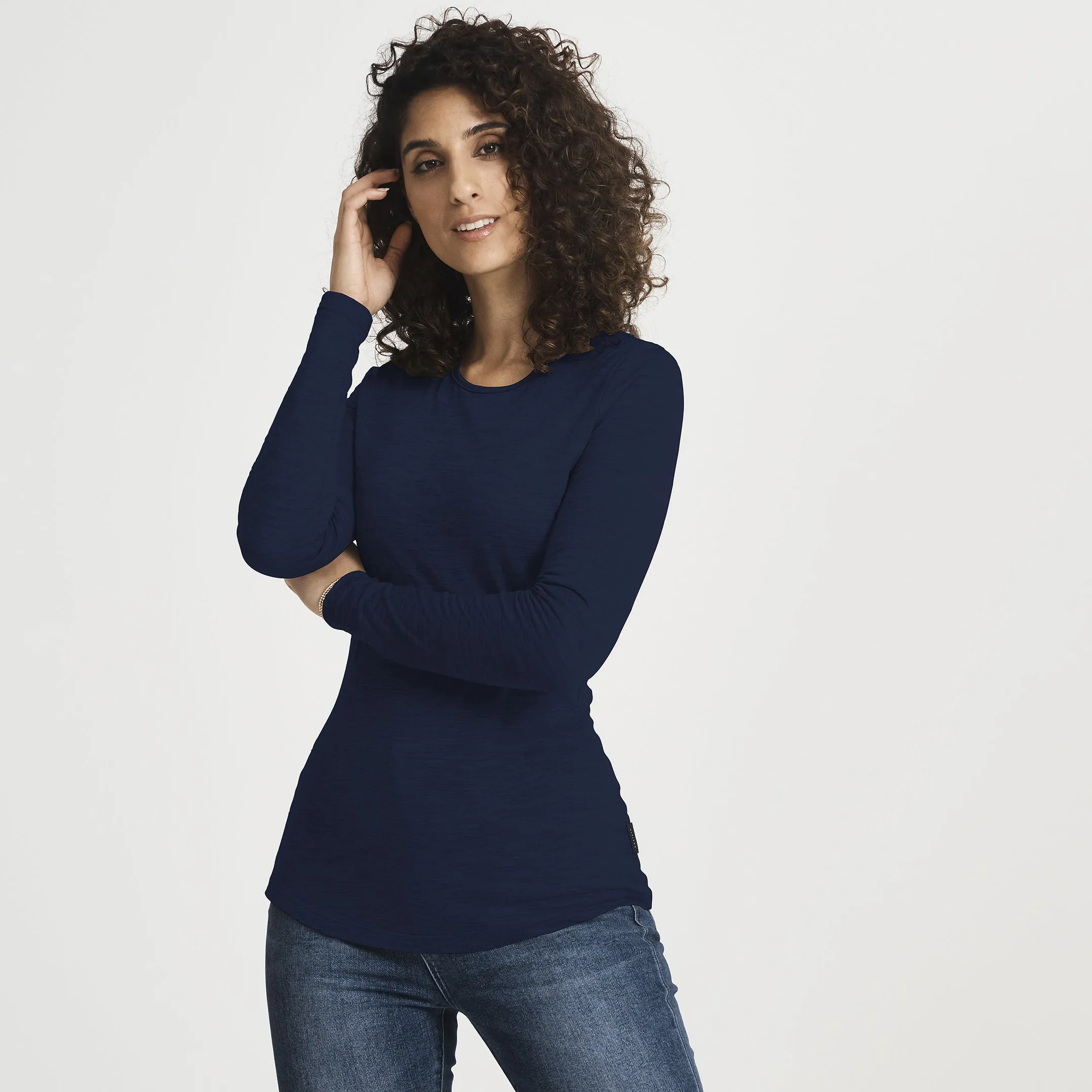 Merino LS Crew Tee Travel convenience