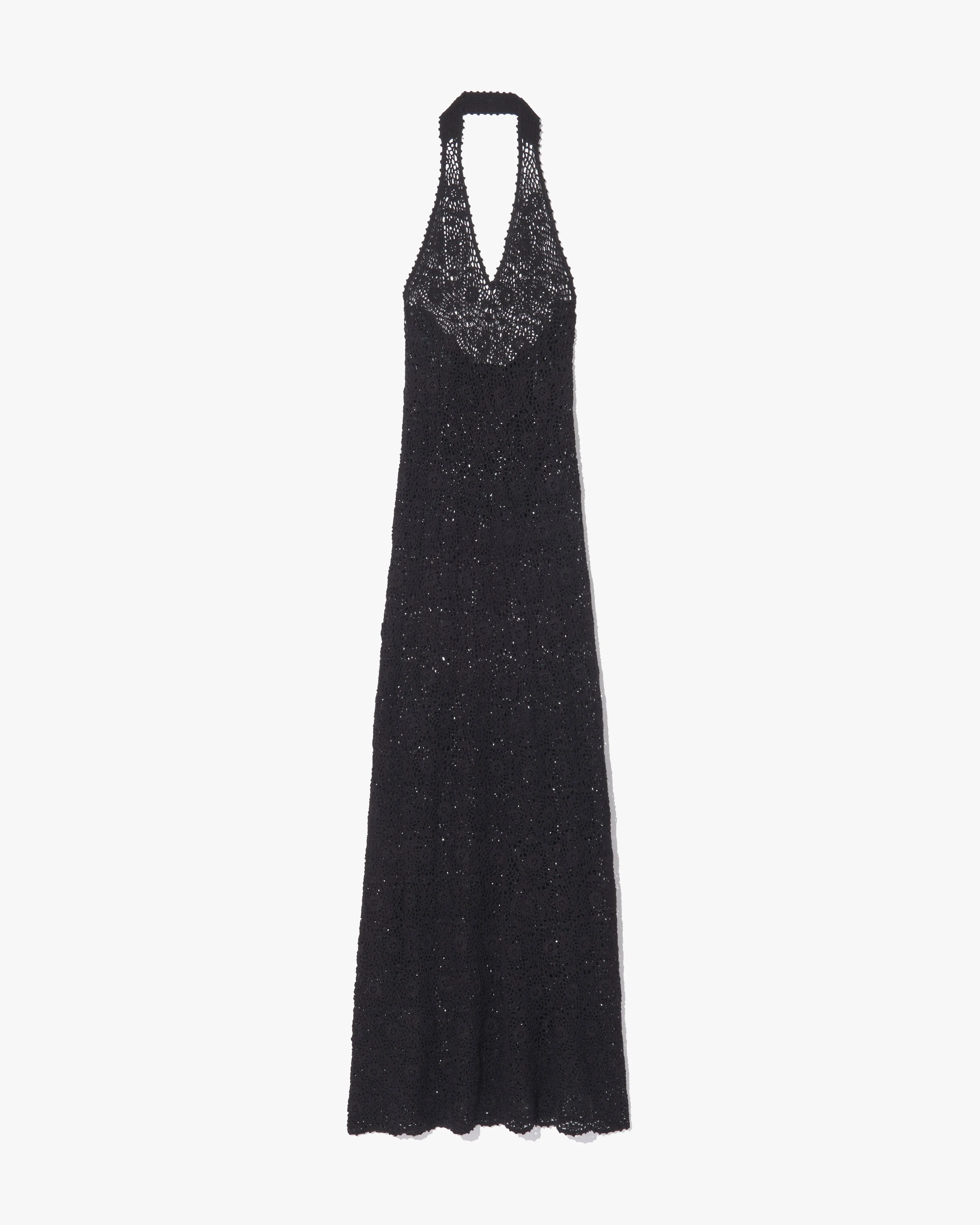 EDDIE KNIT HALTER DRESS TaglessNeckline