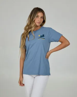 Timeless Comfort Lunch Time B.f Tee - Dusty Blue