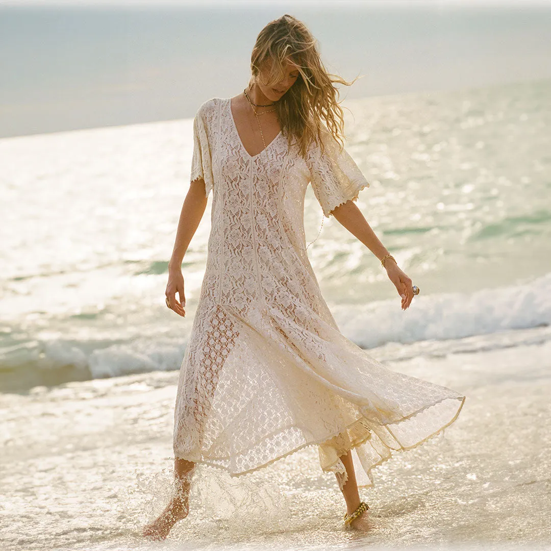 Lux Lisbon Lace Handkerchief Dress Soft And Comfortable