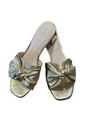 Women Sidney 2 Heels In Gold Leather Sophisticated Shoes Clear Heels