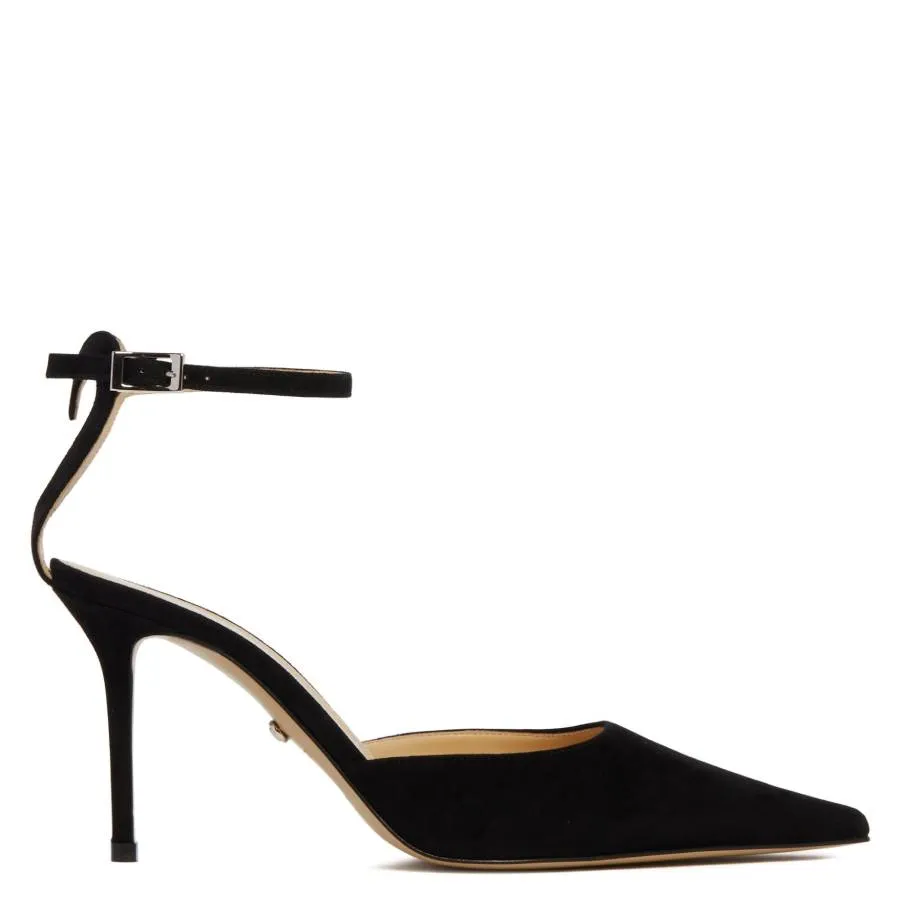 Mach & Mach Heart Detail Pointed-Toe Suede Pumps Breathable Design Medium Heel
