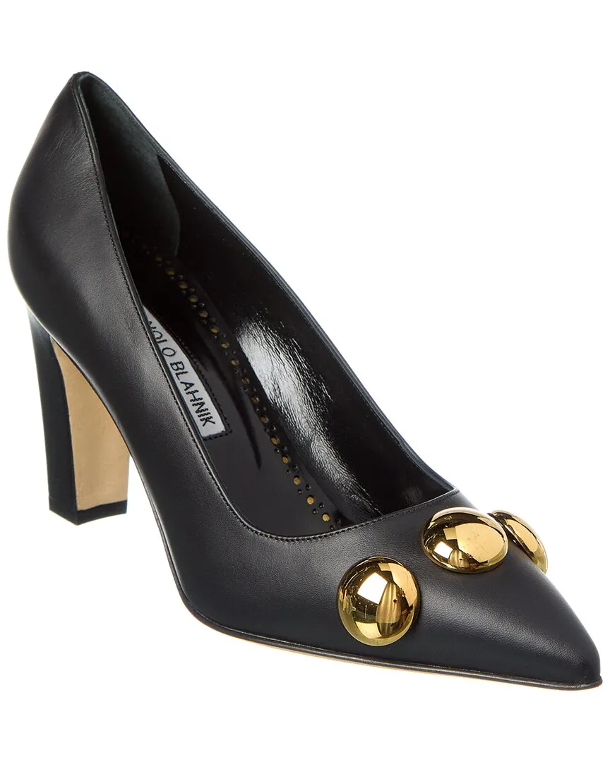 Manolo Blahnik Chappa 90 Leather Pump City Chic