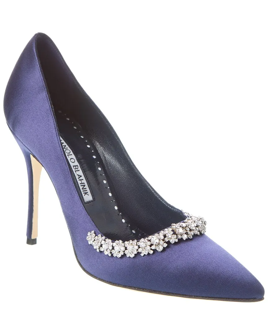 Trendy Piece Comfort Fit Manolo Blahnik Olarana 105 Satin Pump
