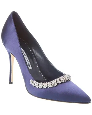 Trendy Piece Comfort Fit Manolo Blahnik Olarana 105 Satin Pump