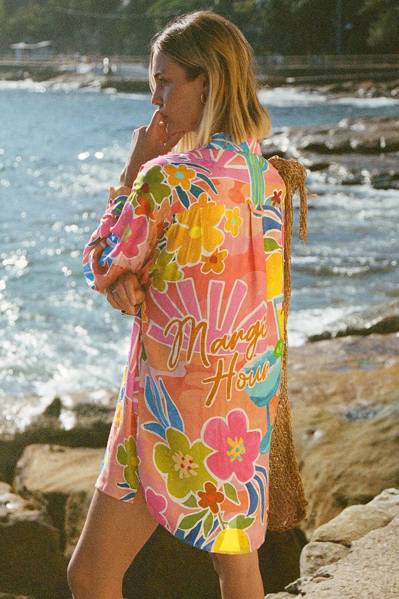 Clean Texture Shine Moment Margi Hour Shirt Dress