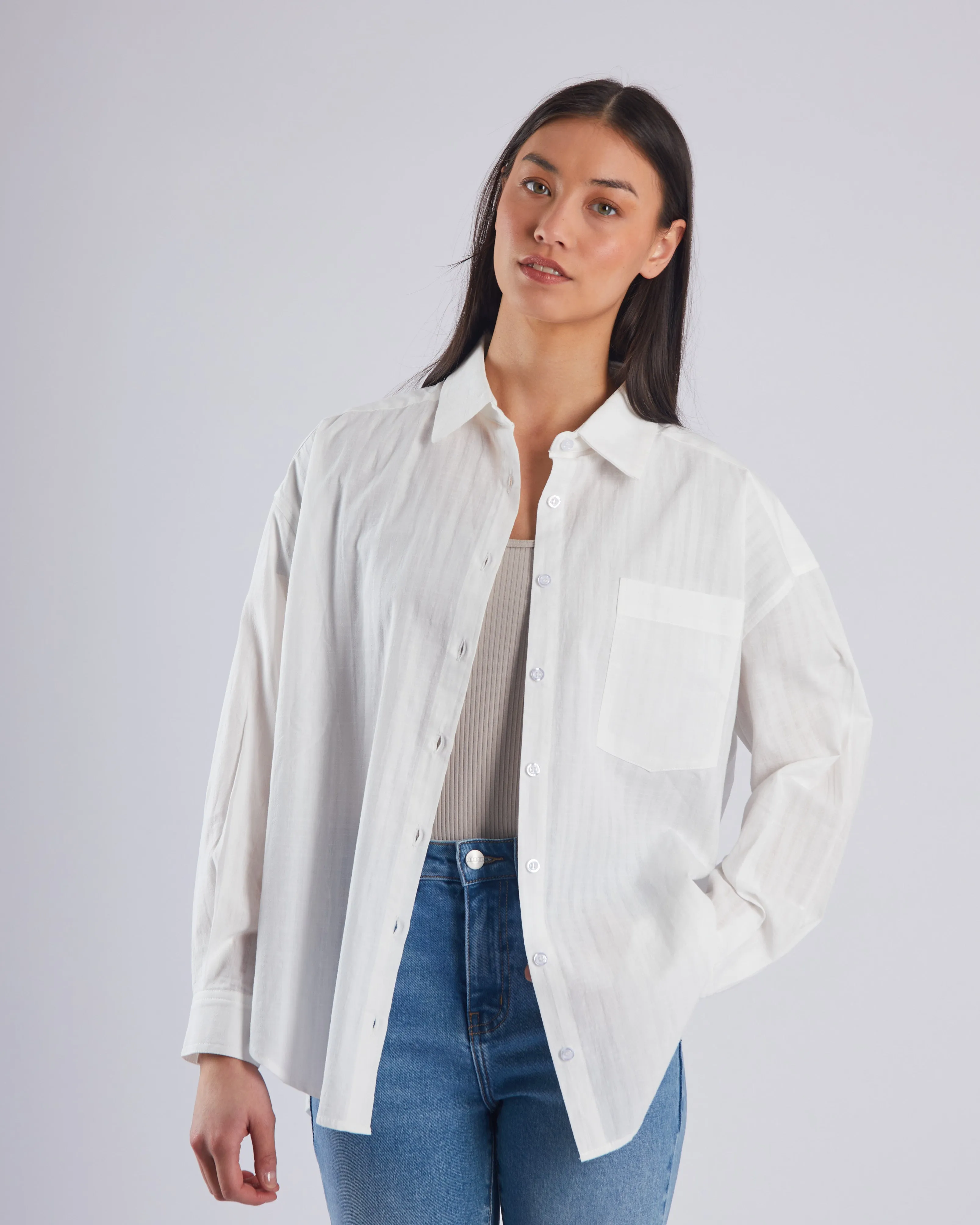 Winter Core Marin Shirt Dove White