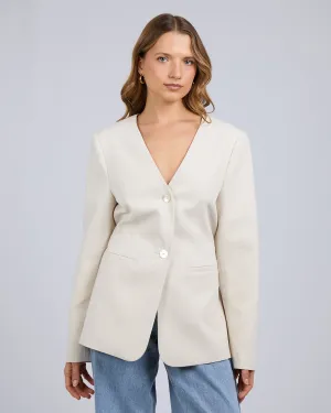 Matilda Linen Blazer Natural Water Resistant Shell