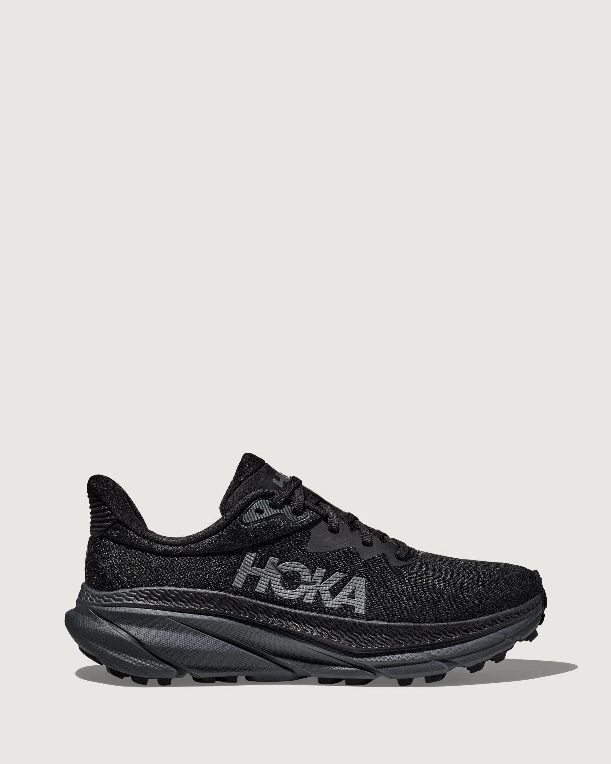 Men's HOKA Challenger ATR 7 Running Shoes - Black/Black Leather Touch Rich Glow