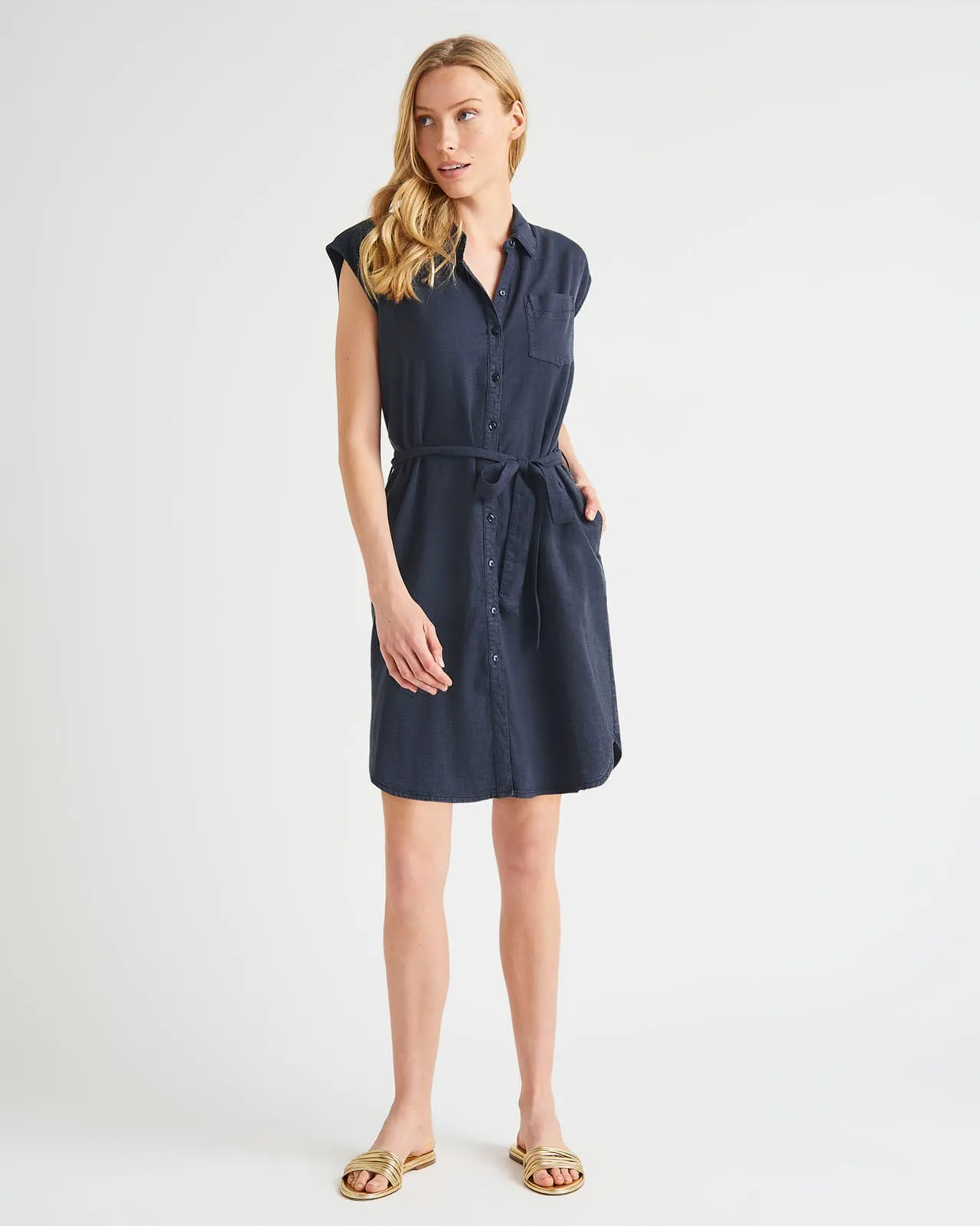 Mercer Shirt Dress Smooth Feel Timeless Waistband Fit