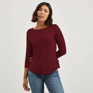 Timeless Piece Merino 3/4 Boat Tee