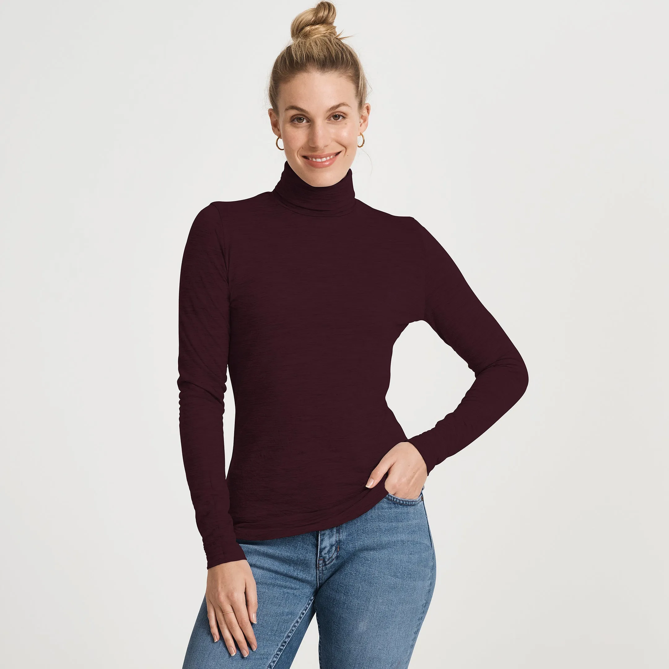 Merino LS Turtleneck Tee Bohemian