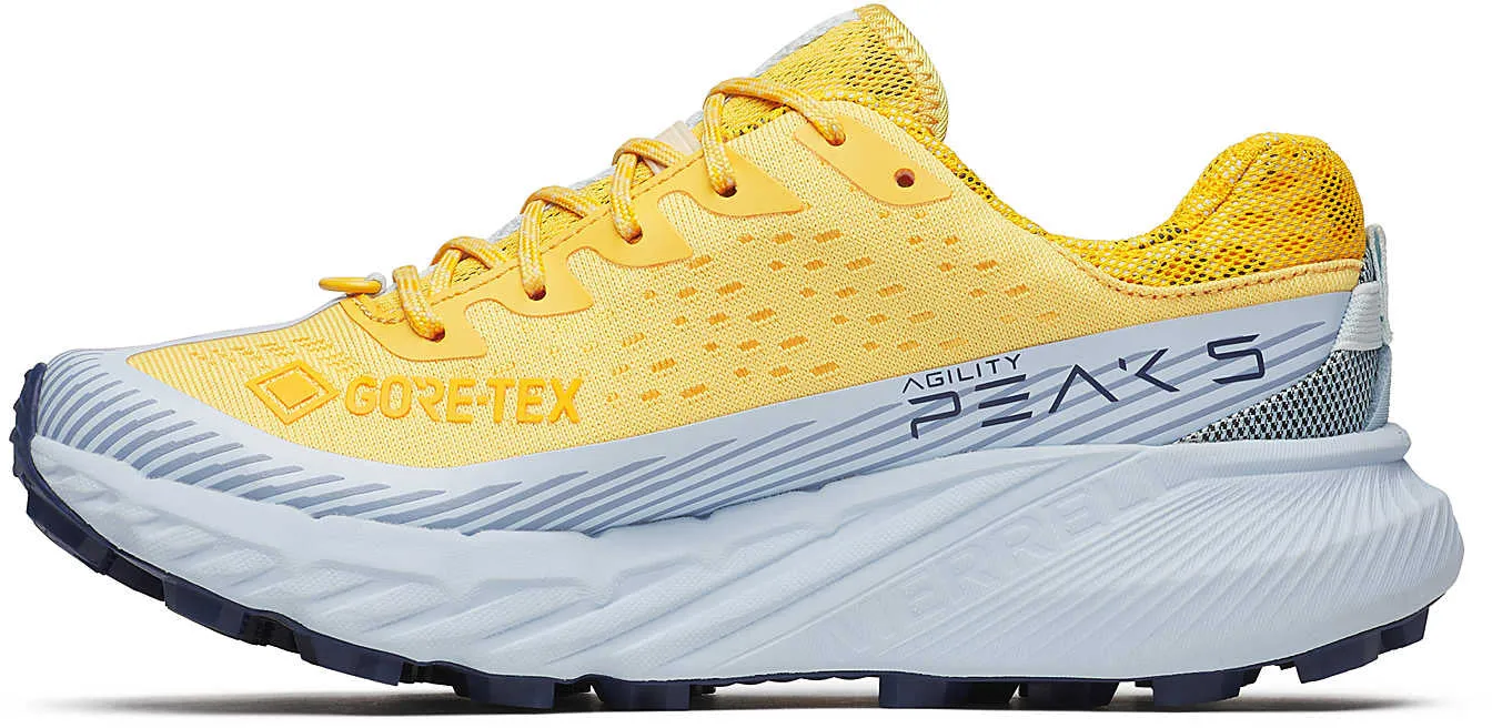 Comfortable Foot Support Merrell Agility Peak 5 Gore-Tex Womens Trail Running Shoes - Yellow