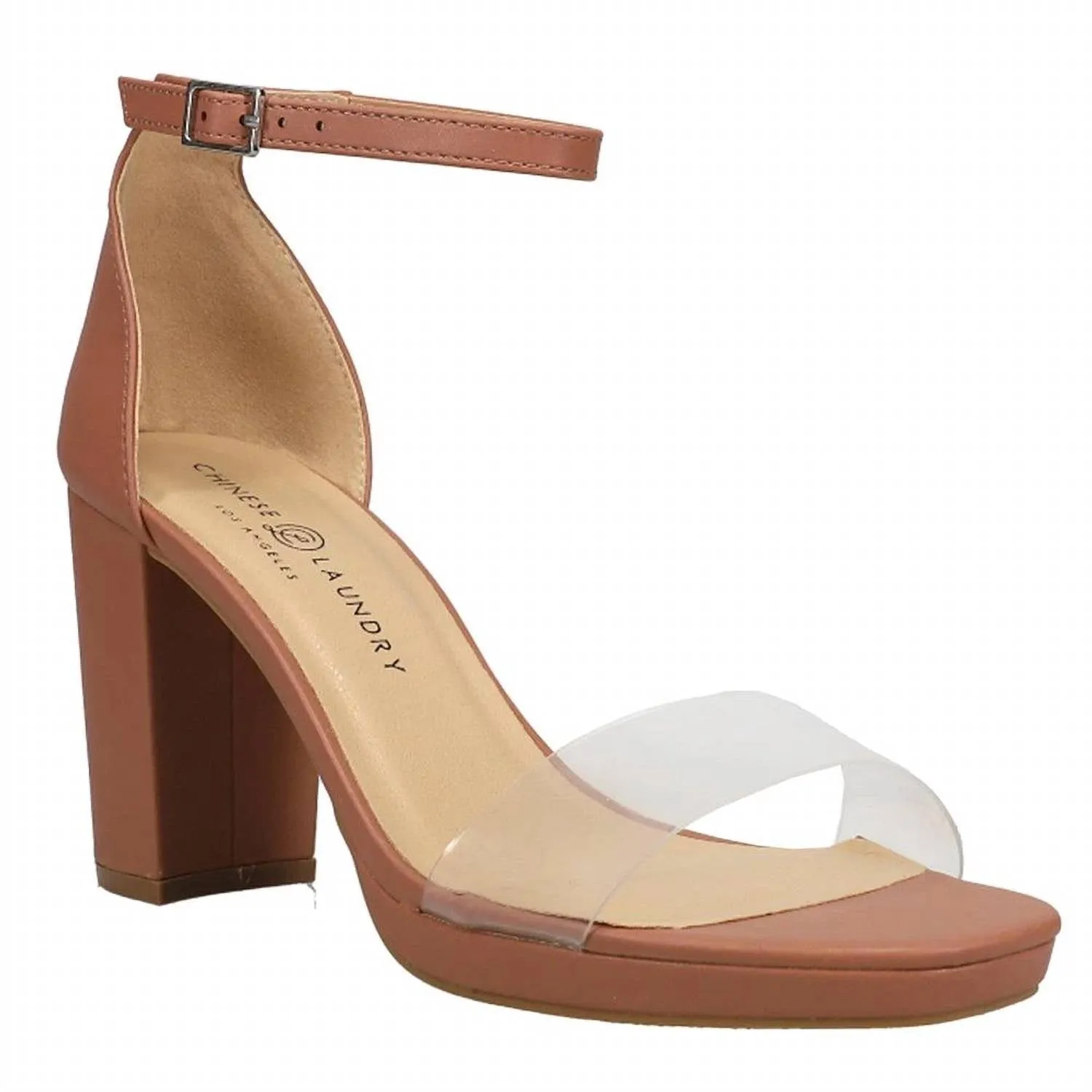 Women's Teri Heels In Nude/ Clear Luxurious Sandals