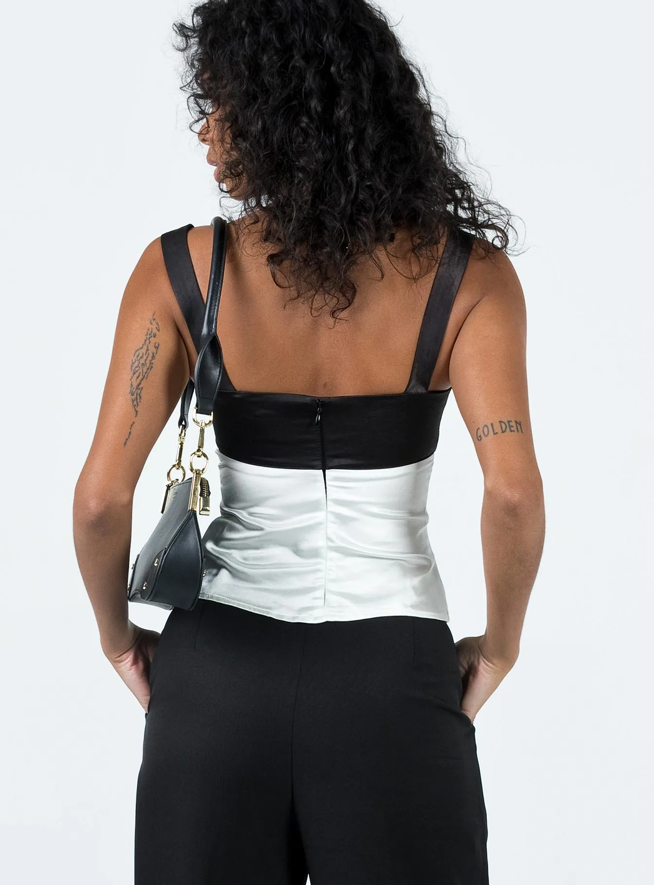 Chantell Top Black / Cream Compression Support Build