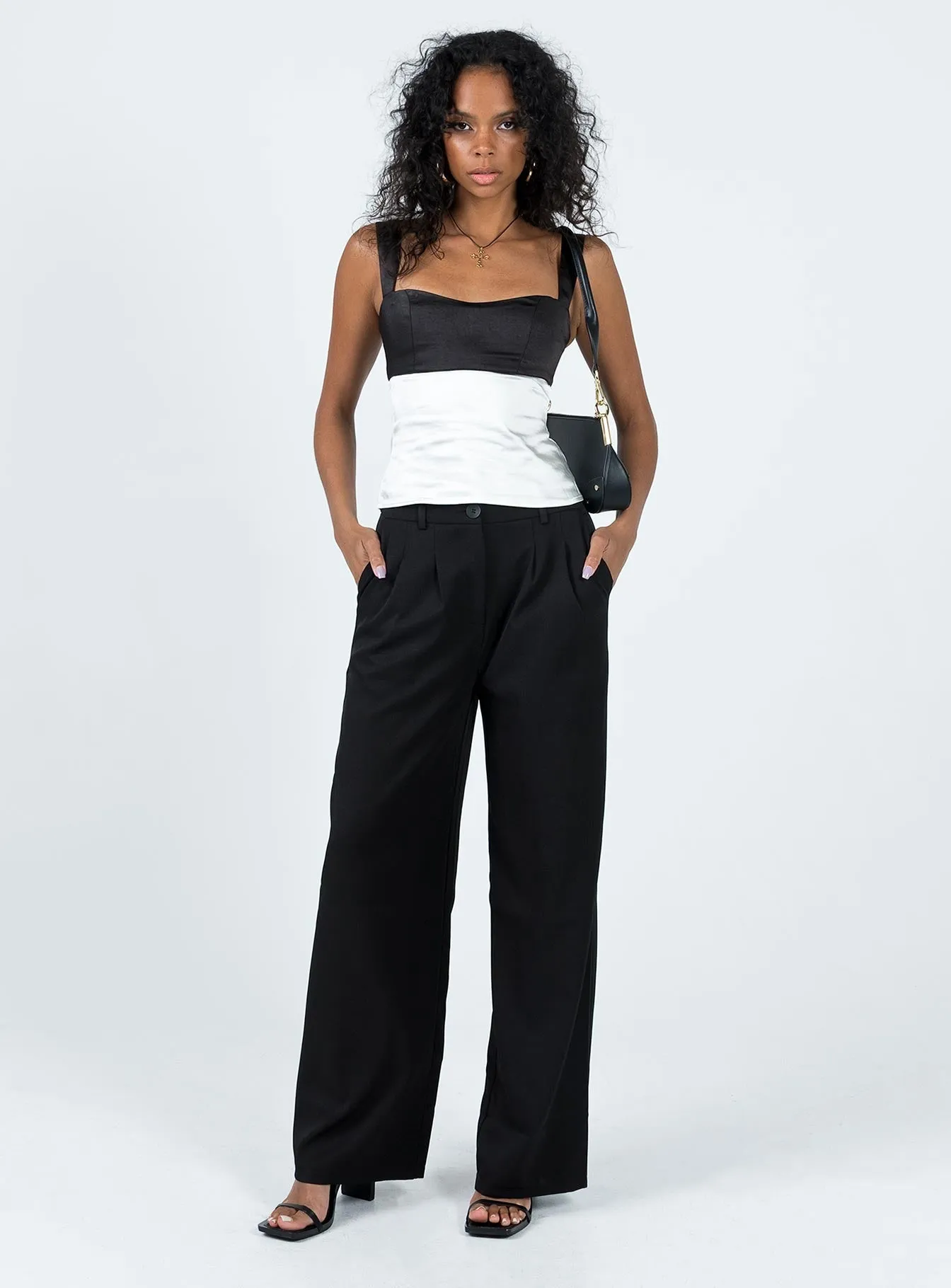 difficult to disassemble Sublimation Tech Chantell Top Black / Cream