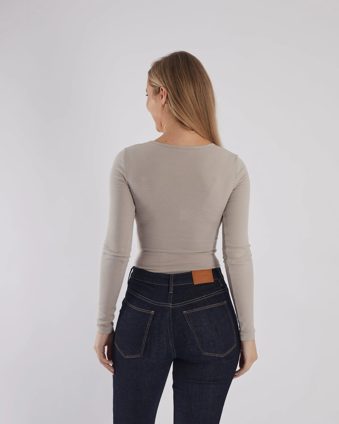 Britta Bodysuit Warm Stone Heavy Outerwear EcoDye Process