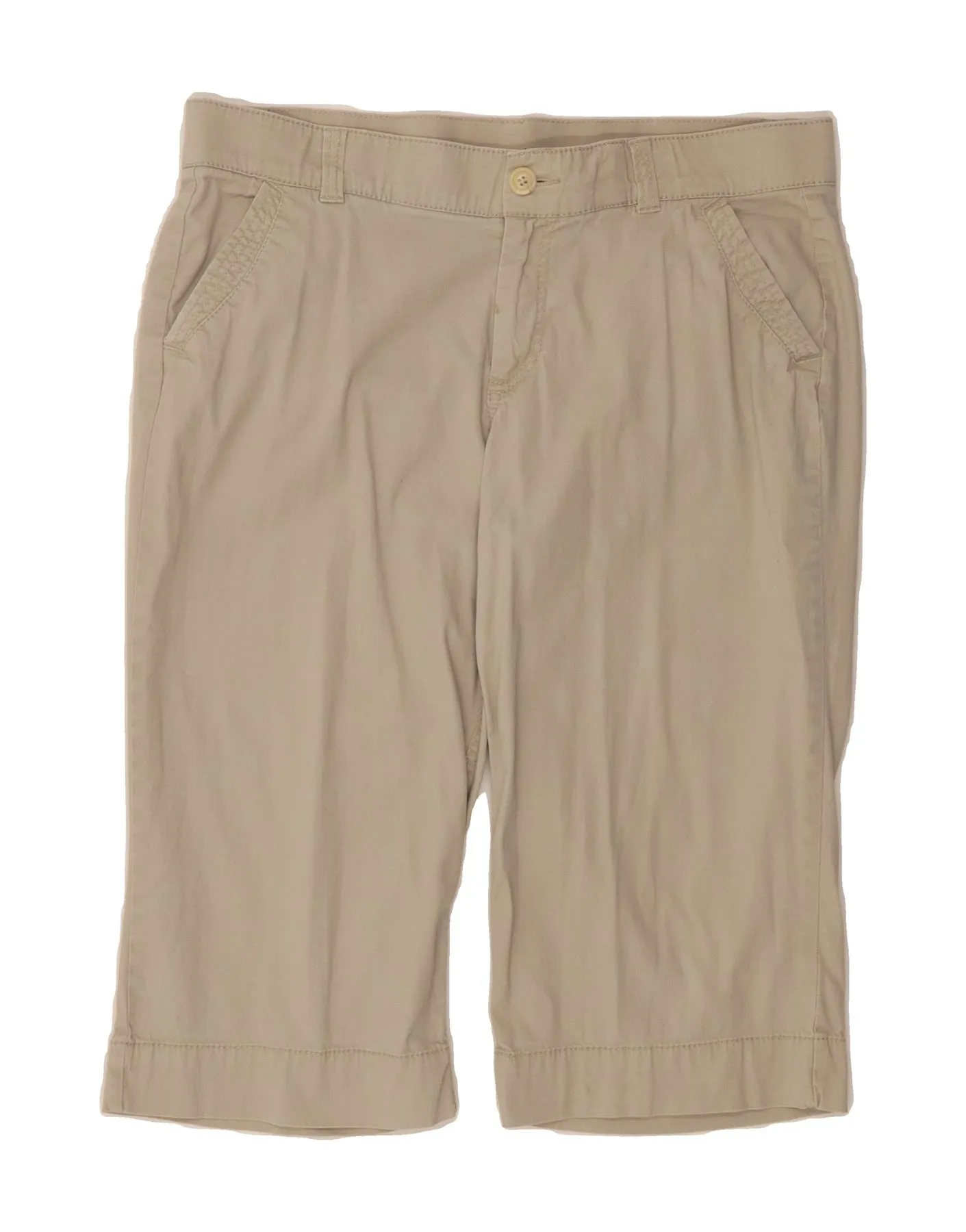 DOCKERS Womens Bermuda Shorts US 14 XL W34 Beige Cotton Classic Color decorative element