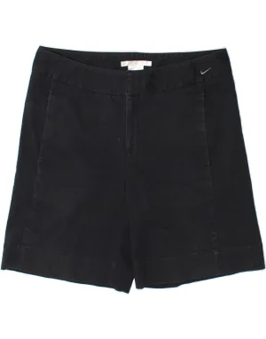 NIKE Womens Dri Fit Chino Shorts UK 14 Large W34 Black Cotton Non Iron