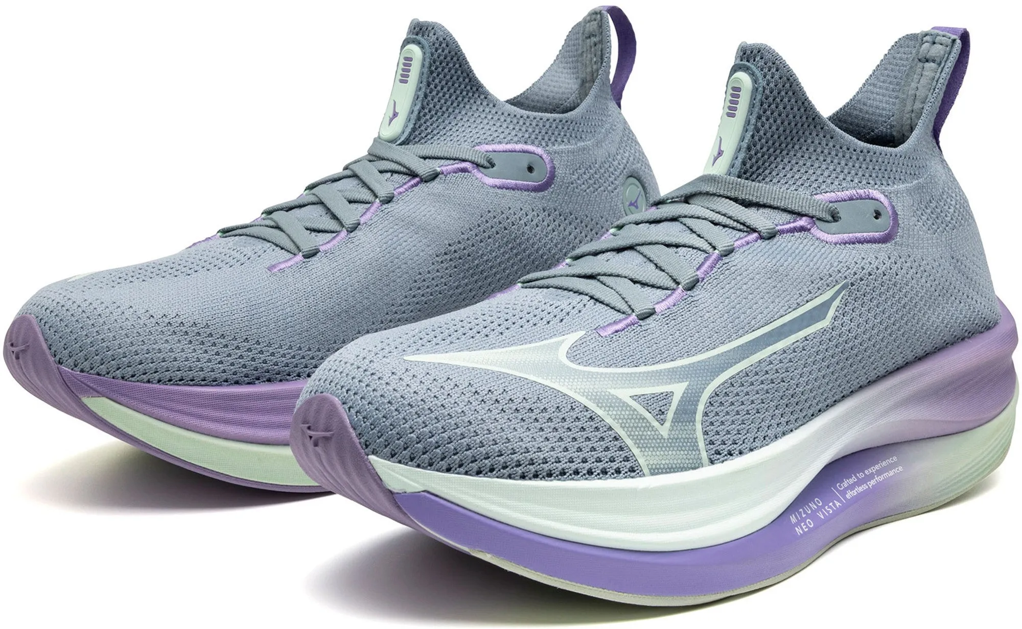 high - end shoes Compression Resistant Midsole Mizuno Neo Vista Womens Running Shoes - Grey