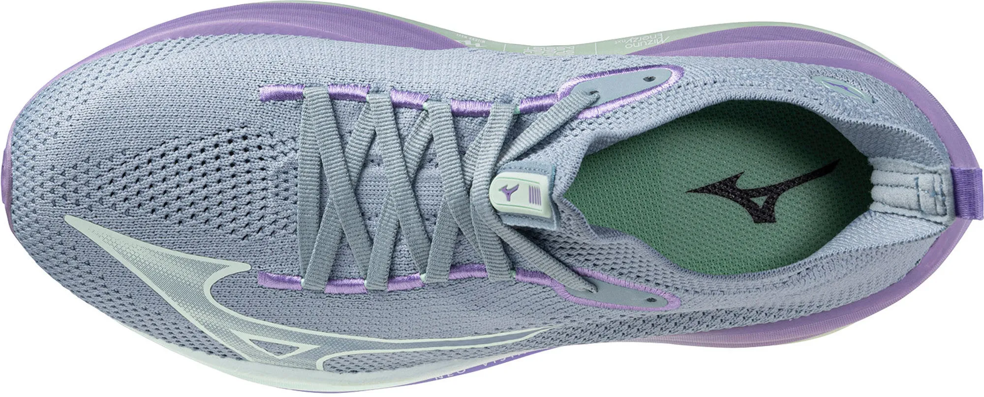 Mizuno Neo Vista Womens Running Shoes - Grey sequin - embellished - design shoes Ventilation Channel System