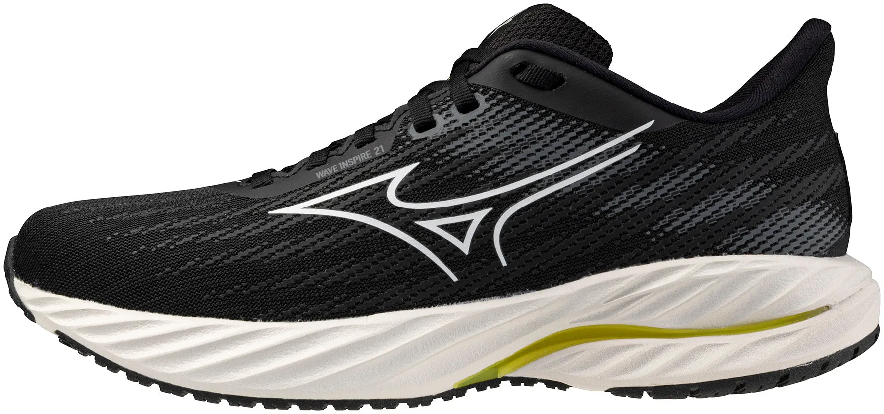 full - length running option Mizuno Wave Inspire 21 WIDE FIT (D) Womens Running Shoes - Black