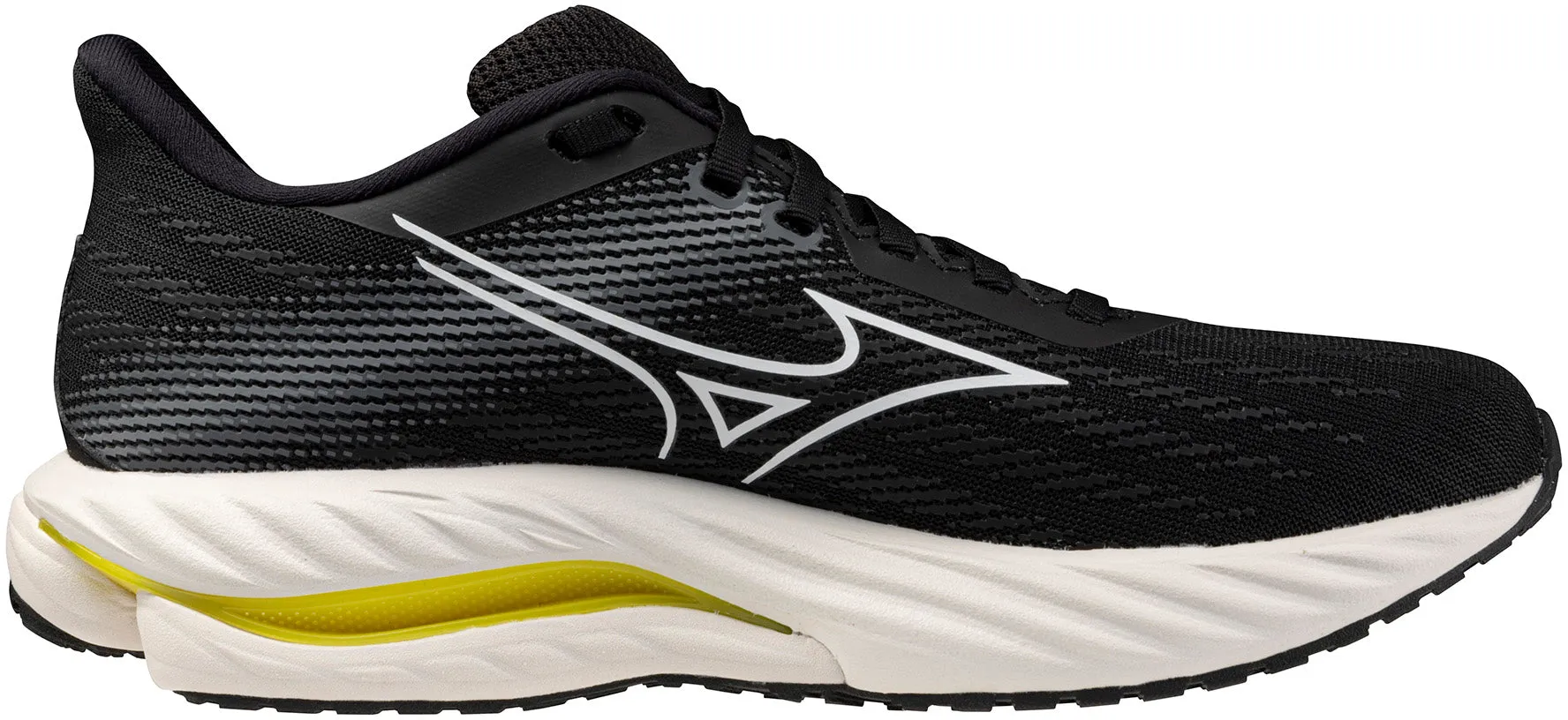 Comfort Fit Lining Rebound Enhancing Tech Mizuno Wave Inspire 21 Womens Running Shoes - Black