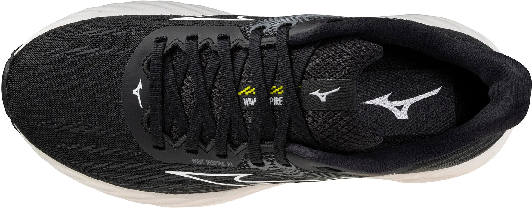 Mizuno Wave Inspire 21 Womens Running Shoes - Black running with a flexible outsole continuous running gear