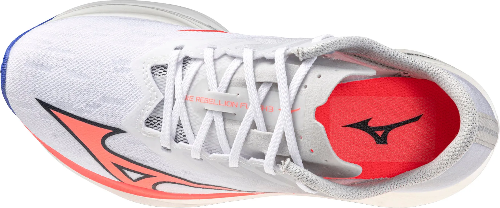 travel - friendly shoe perk Mizuno Wave Rebellion Flash 3 Womens Running Shoes - White