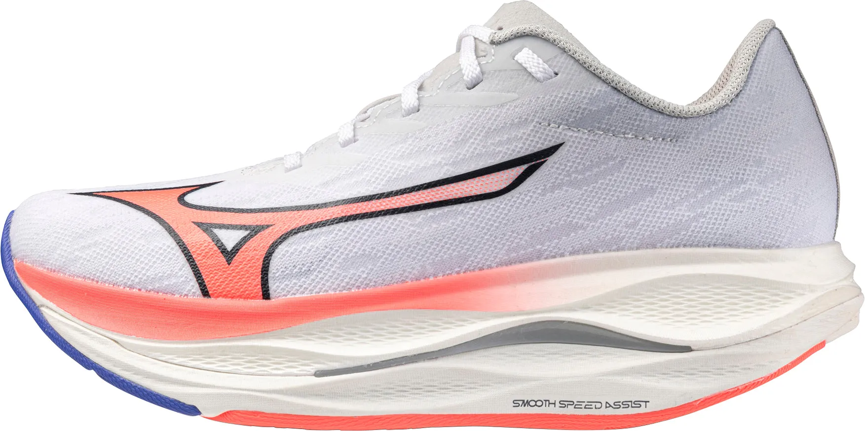 Mizuno Wave Rebellion Flash 3 Womens Running Shoes - White running in sand shoes Heat Dissipating Insole