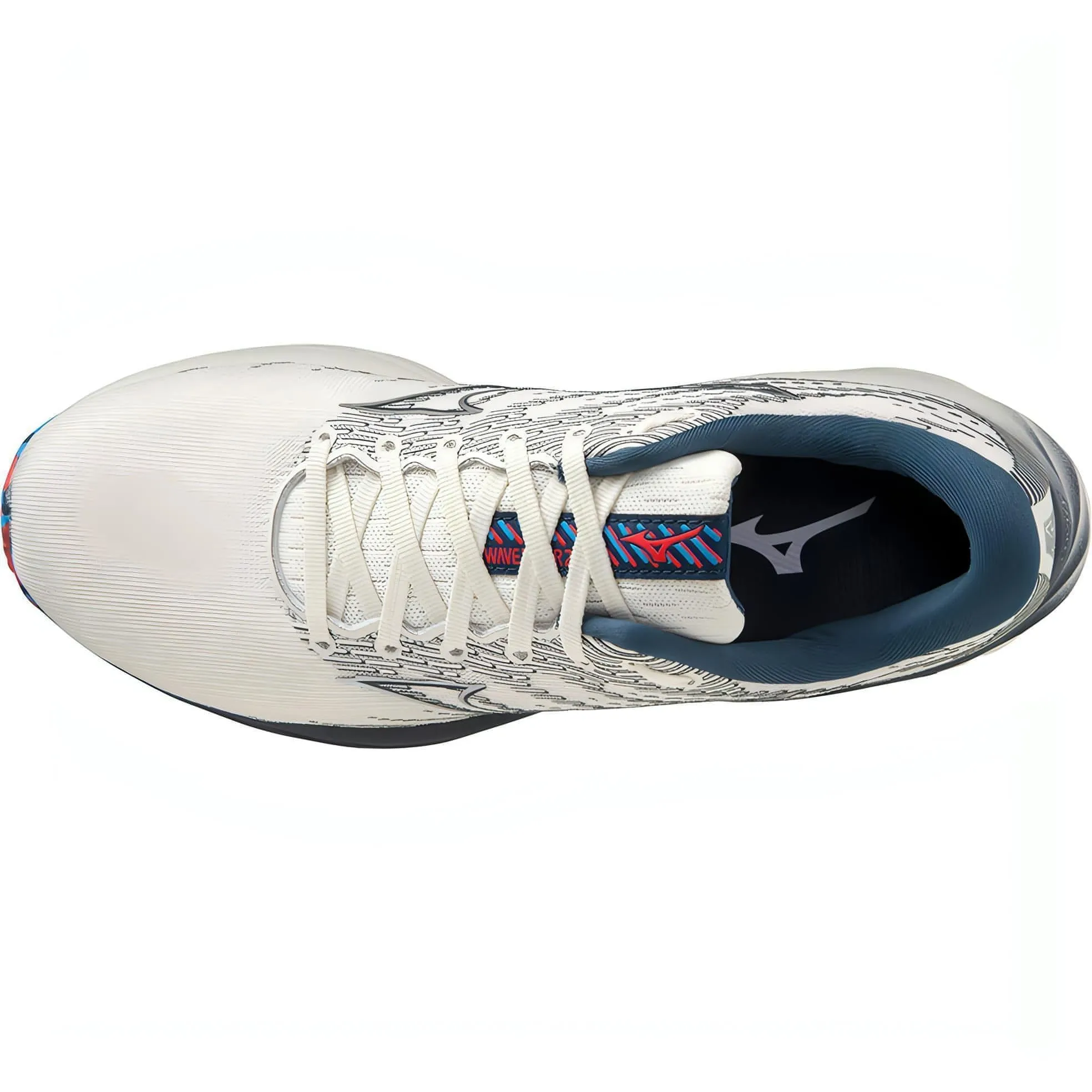 durable rubber shoes Toe Flex Mizuno Wave Rider 26 Womens Running Shoes - White