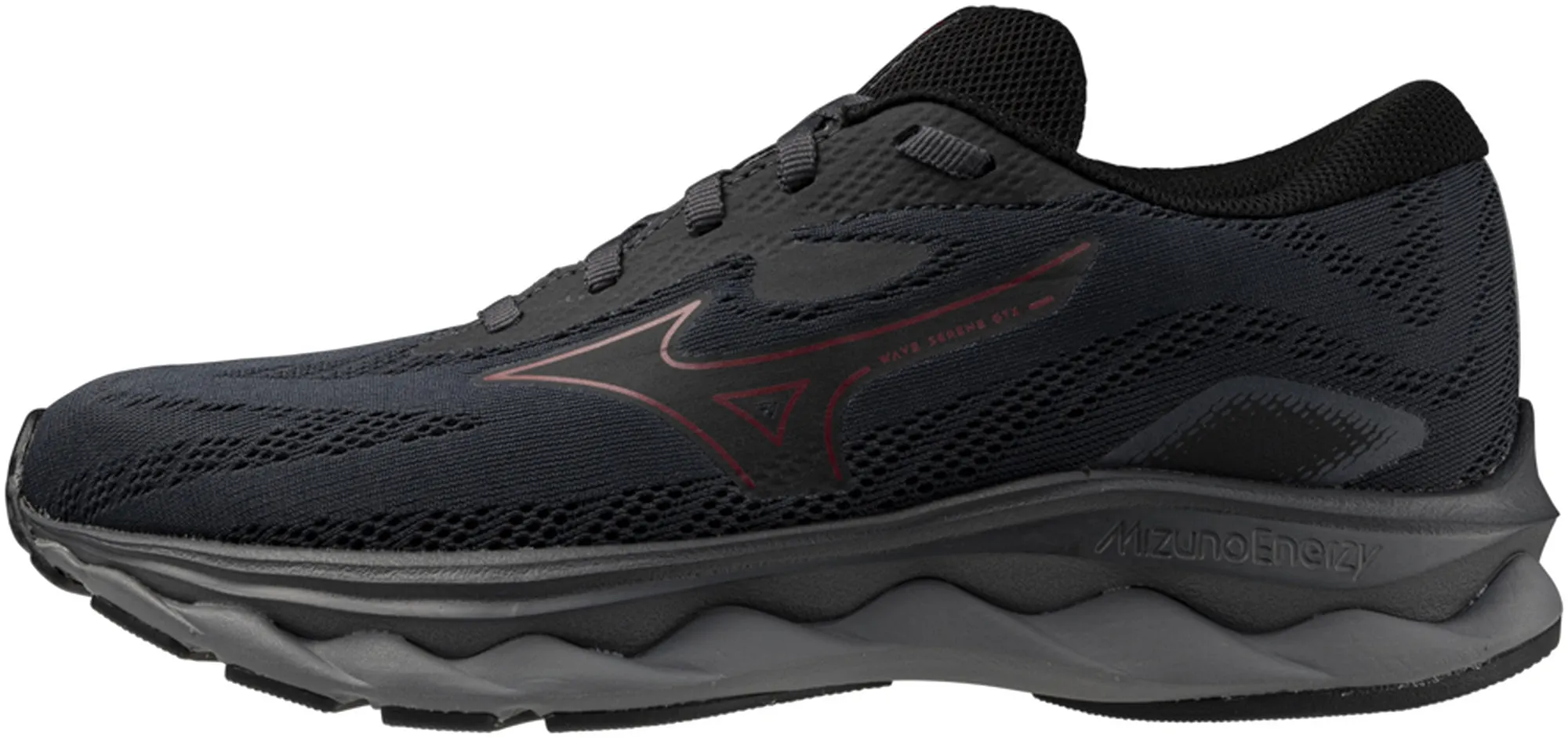 running with a low - top design Mizuno Wave Serene GORE-TEX Womens Running Shoes - Black