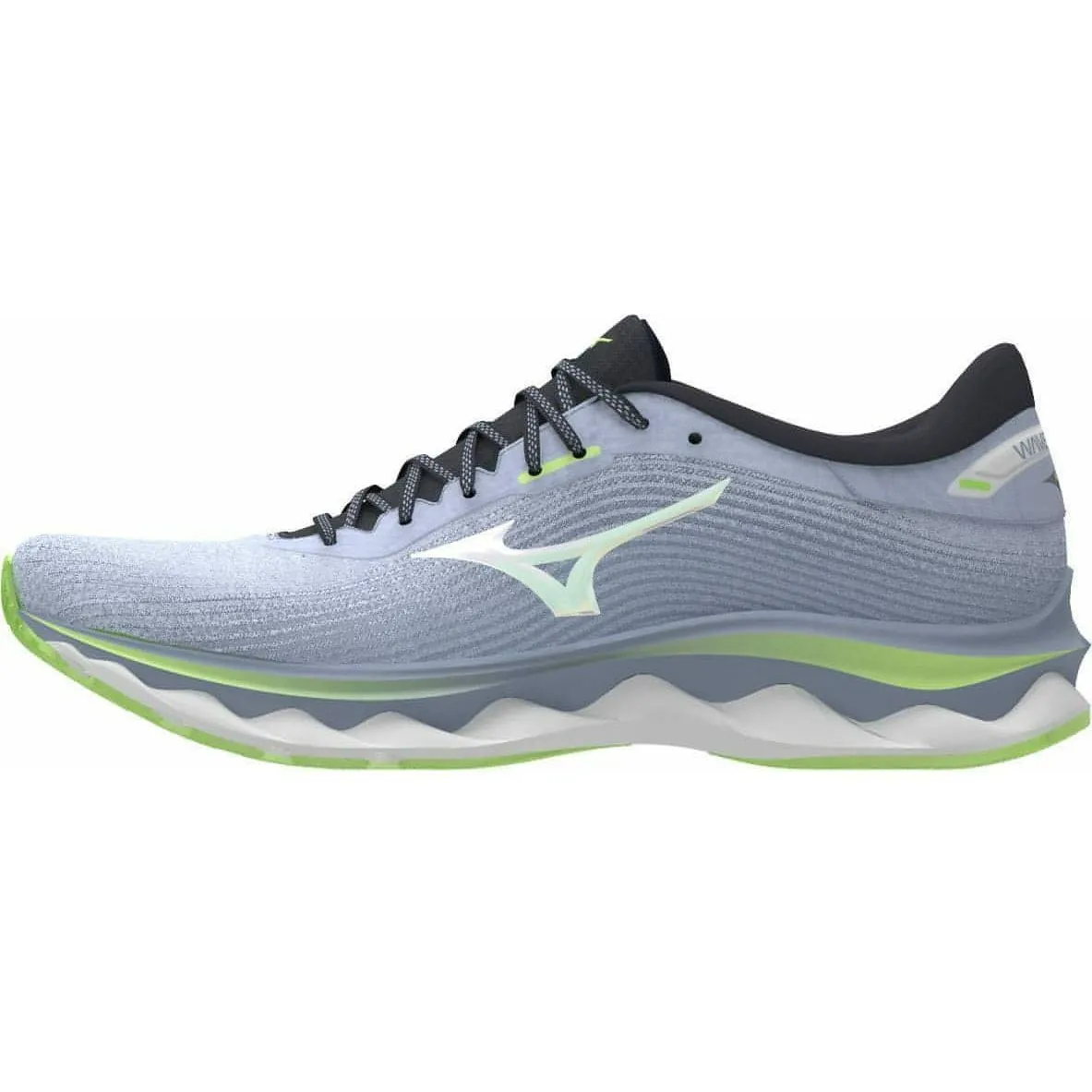 Mizuno Wave Sky 5 Womens Running Shoes - Blue running with a lace - up closure
