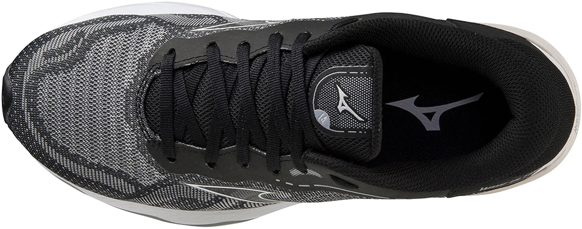 Midfoot Harness Design wide - toe - box Mizuno Wave Ultima 14 Womens Running Shoes - Black