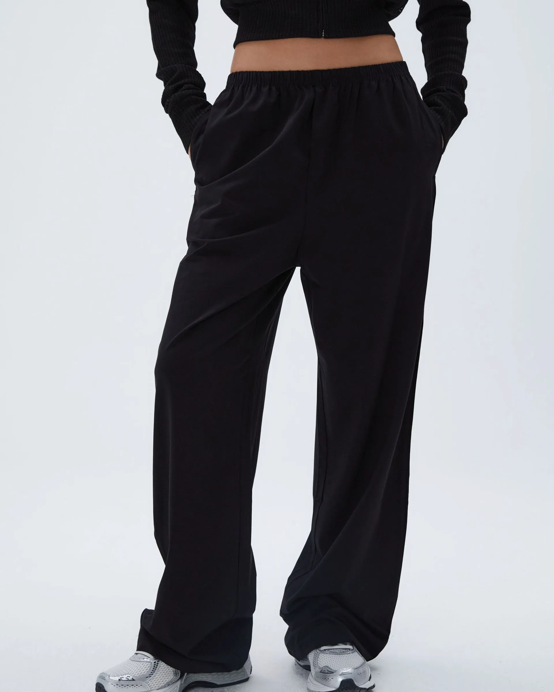 Modal Cotton Pants - Black Quick Dry Technology Light Coverage