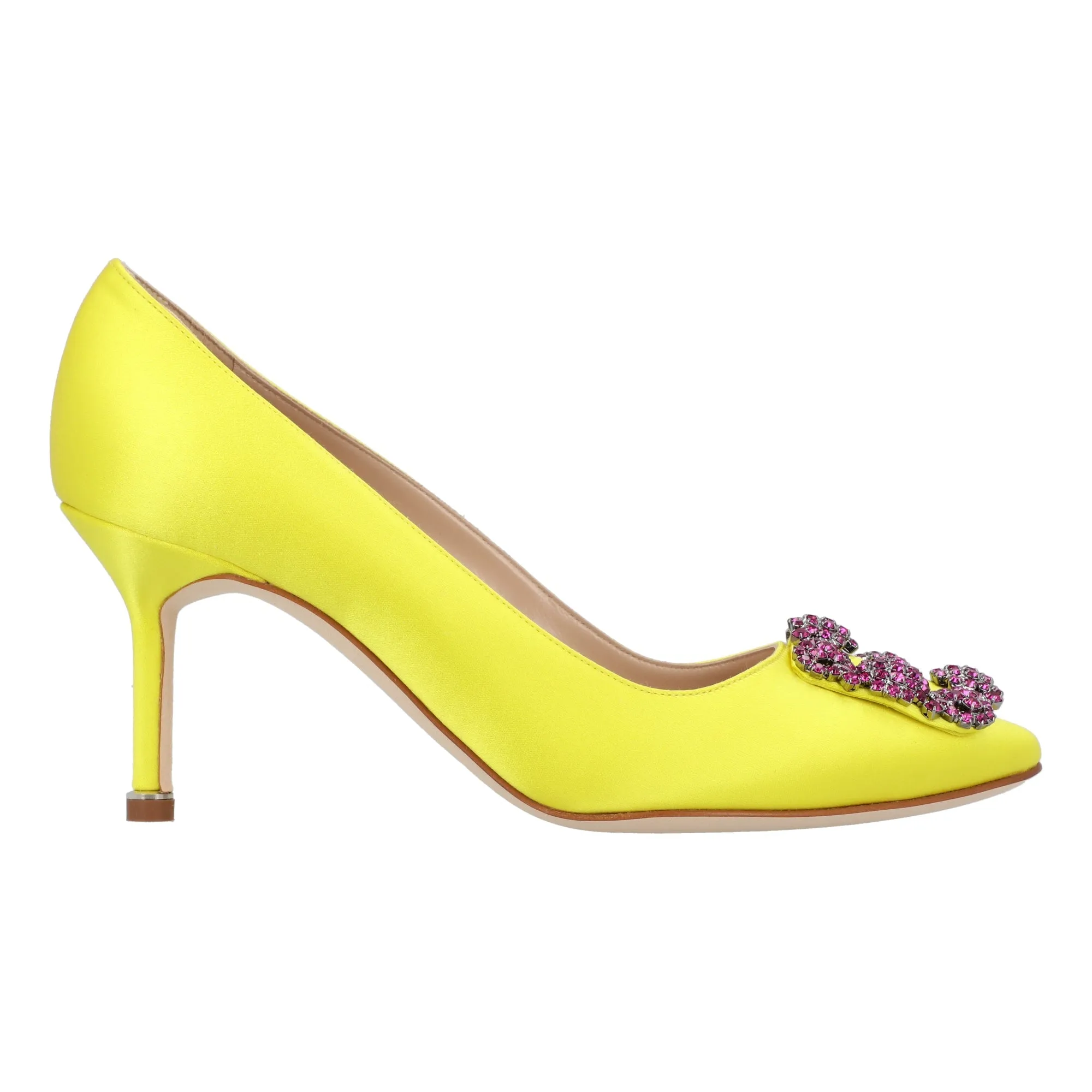 Manolo Blahnik Hangisi 070 Pump Yellow Luxe Sandals Footwear Style