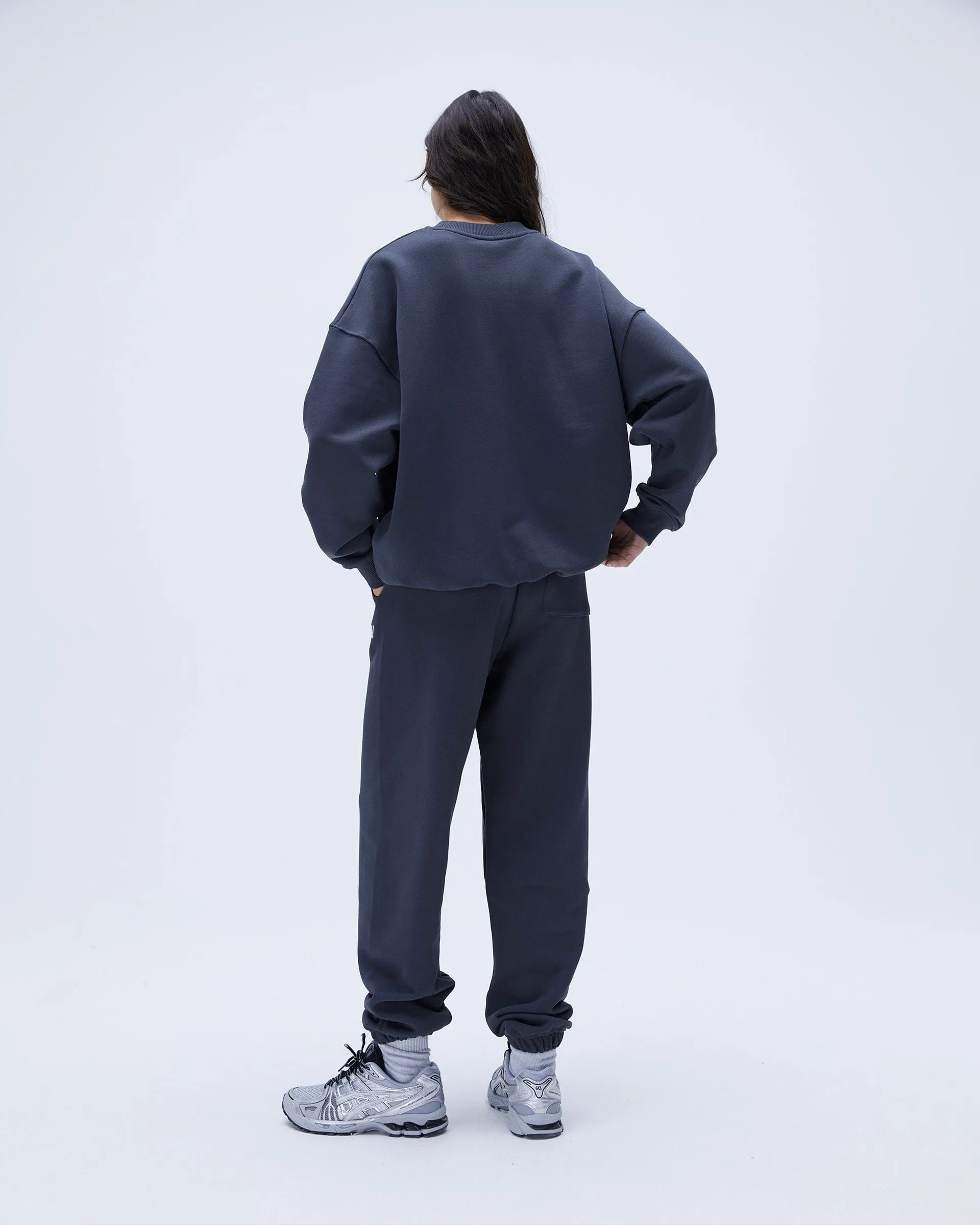 Varsity Oversized Sweatshirt - Midnight Blue Muscular Frame Cozy Street Style