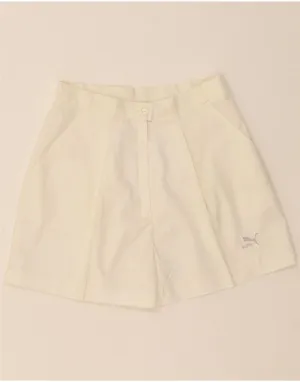 PUMA Womens High Waist Pegged Chino Shorts EU 38 Medium W26  Off White Seamless construction