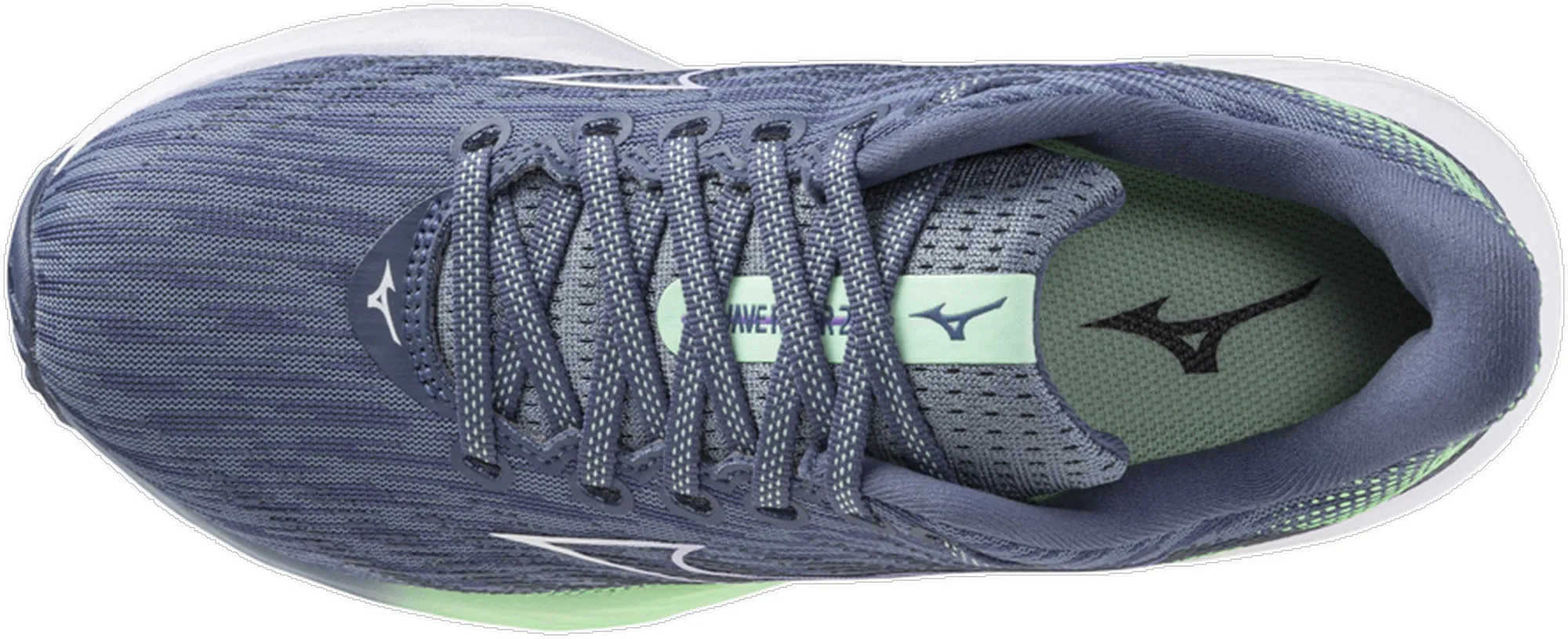 indoor exercise running accessories Mizuno Wave Rider 28 Womens Running Shoes - Blue