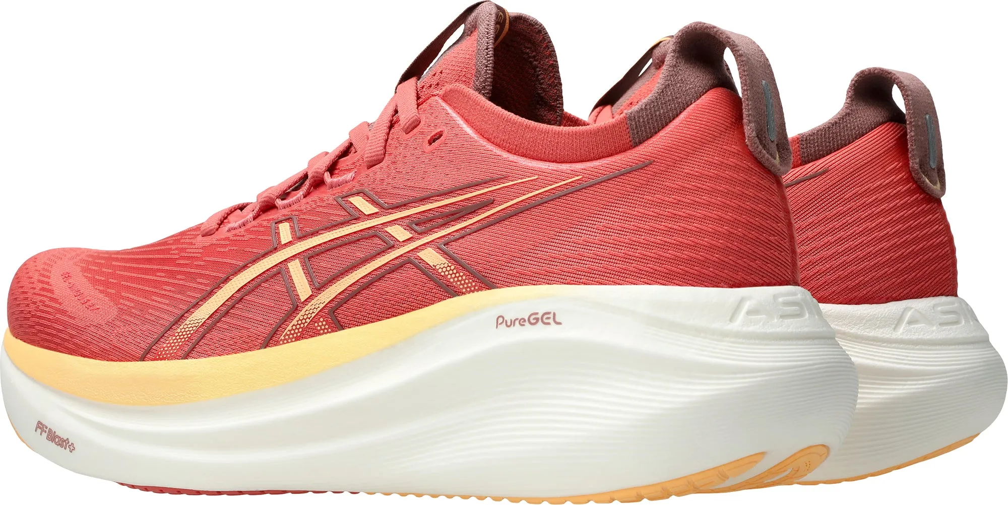 Asics Gel Nimbus 27 Womens Running Shoes - Pink anti - microbial running shoes