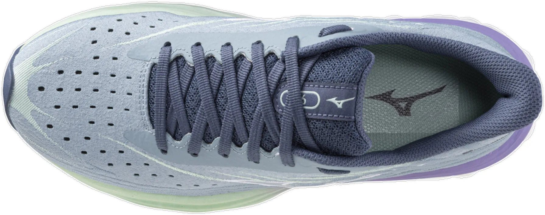 Snug Heel Locking Mizuno Wave Skyrise 6 Womens Running Shoes - Grey