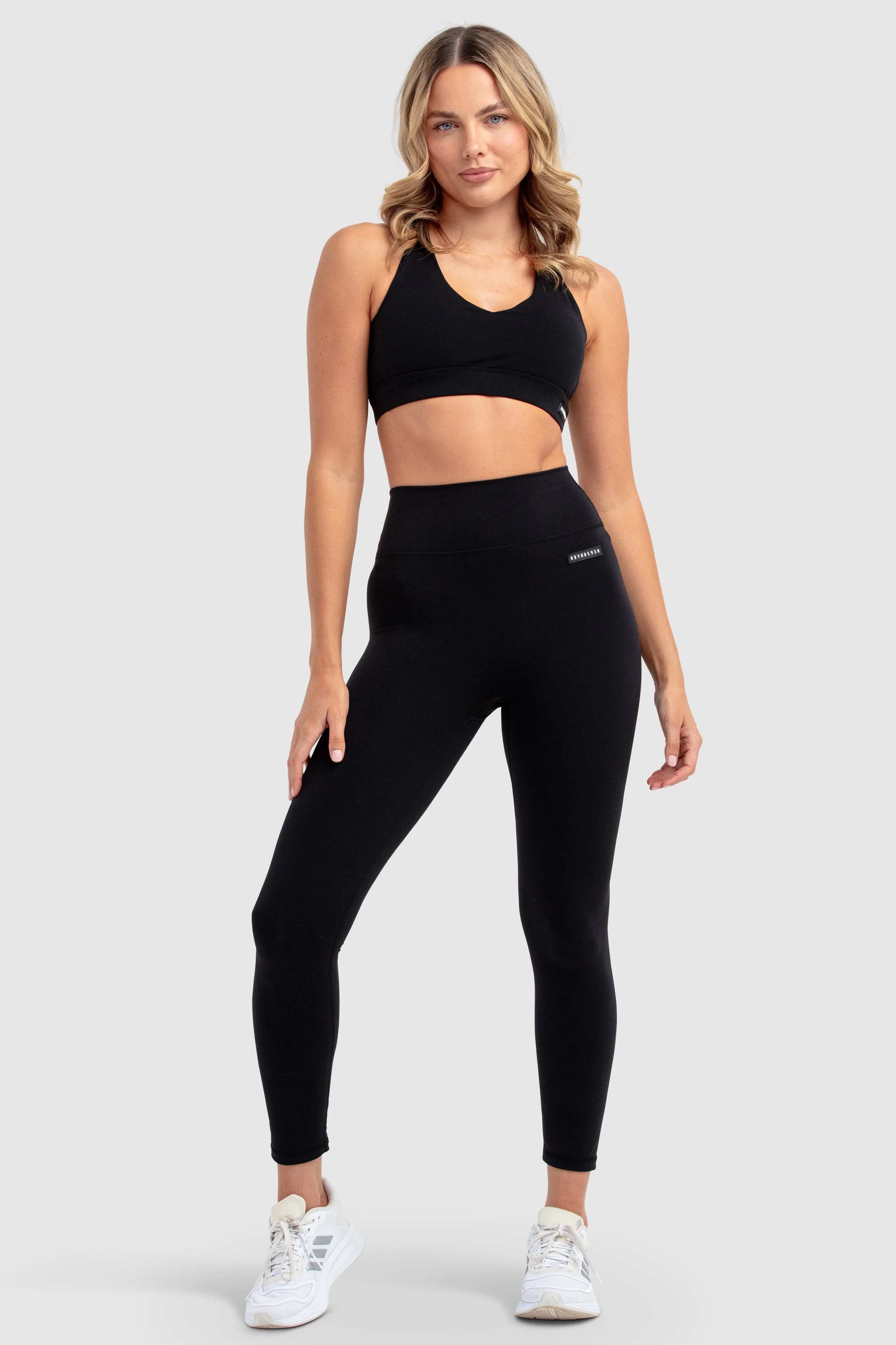 MotionSoft Leggings - Black Chafe Resistant Edging Odor Resistant Fabric