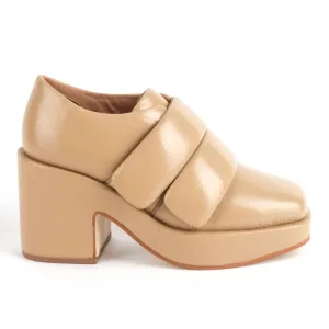 Platform Heels Low Top Women Crime Platform Loafer In Wheat