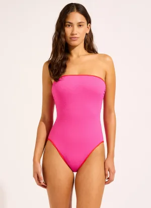 Beach Bound DD Bandeau One Piece Swimsuit No-Ride-Up