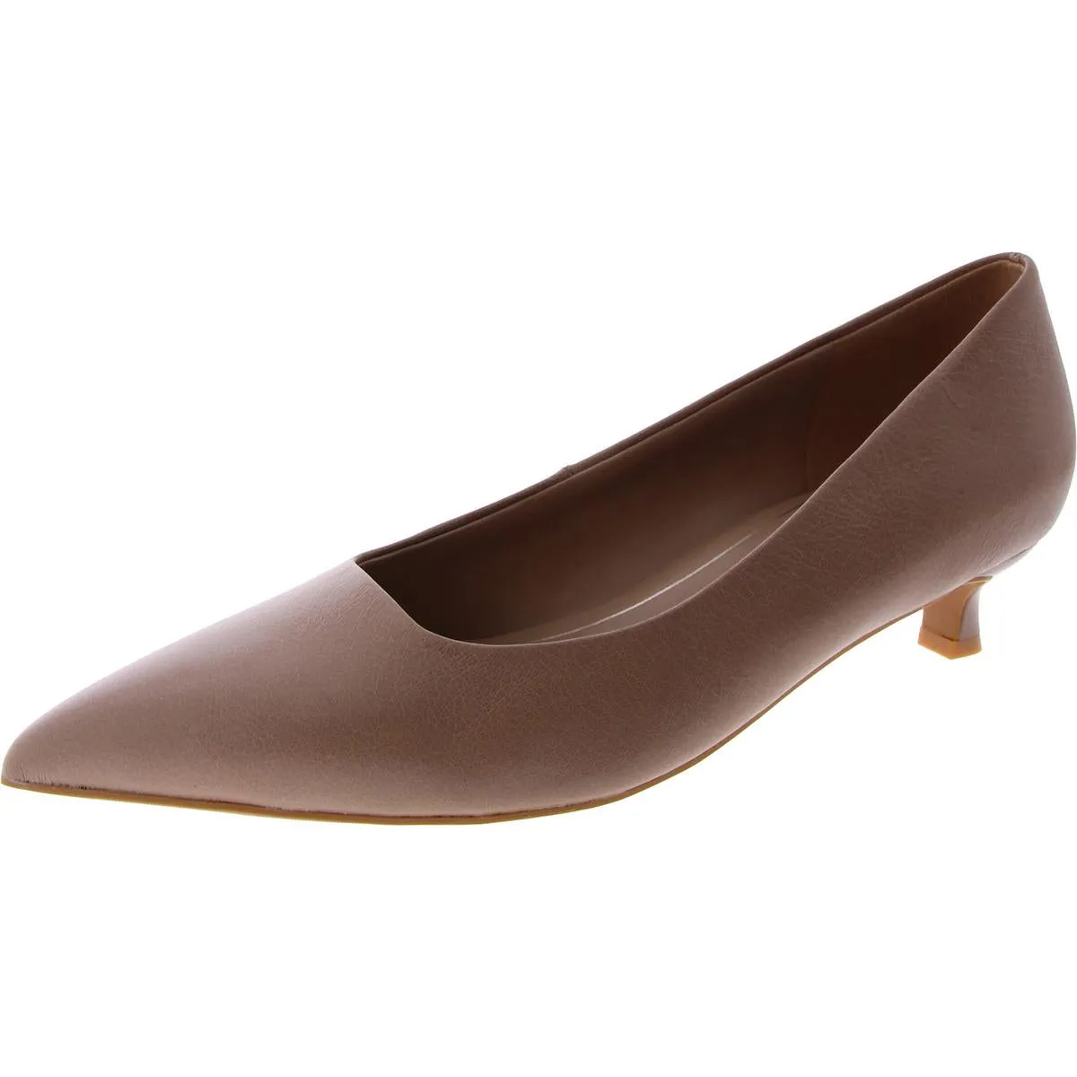 Natalia Womens Cushioned Footbed Pointed Toe Kitten Heels Comfortable Heels for Work Bridal Heel Sandals