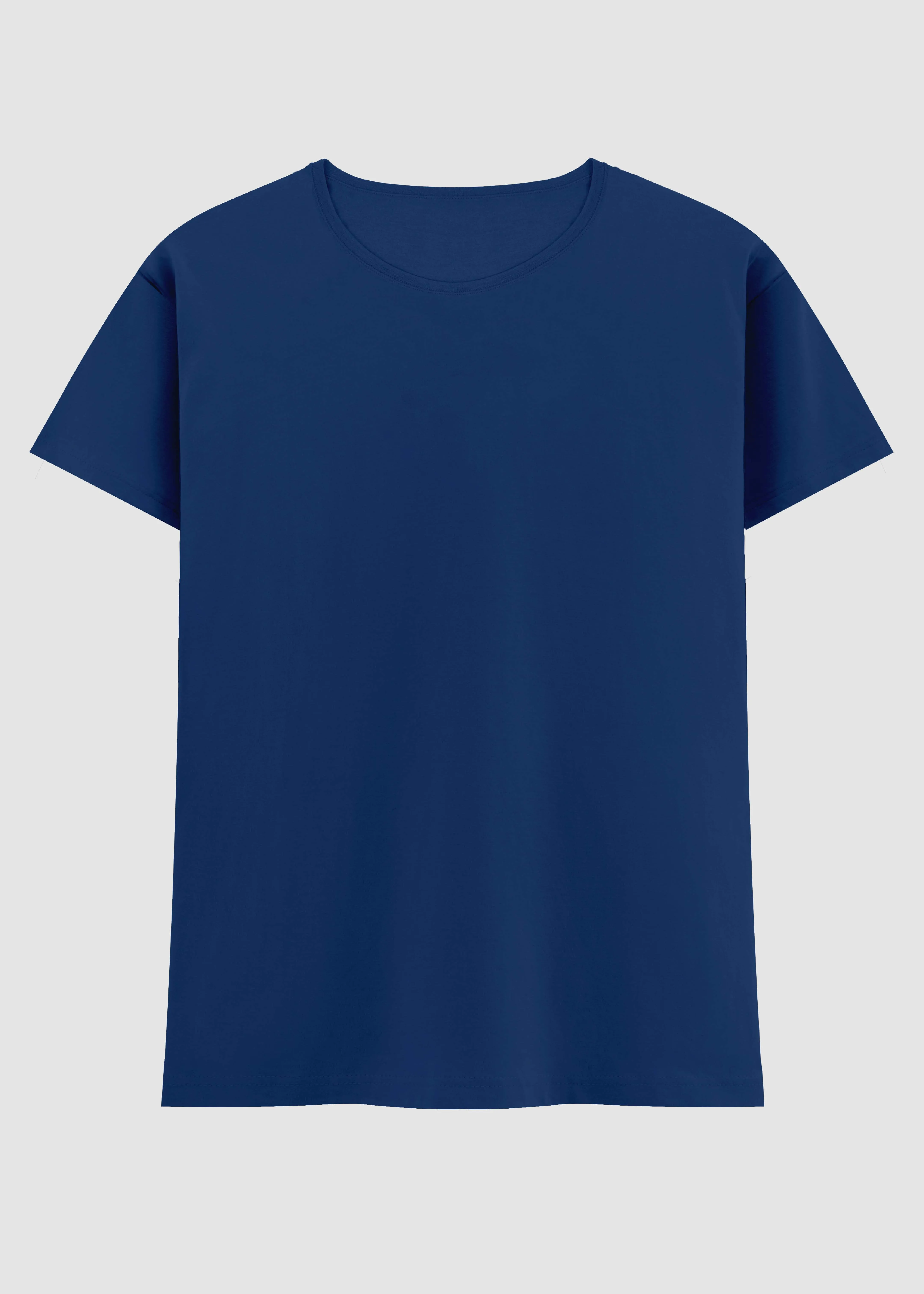 Relaxed Wear Fit Urban Trend Navy Blue Women's Classic T-Shirt | FC21