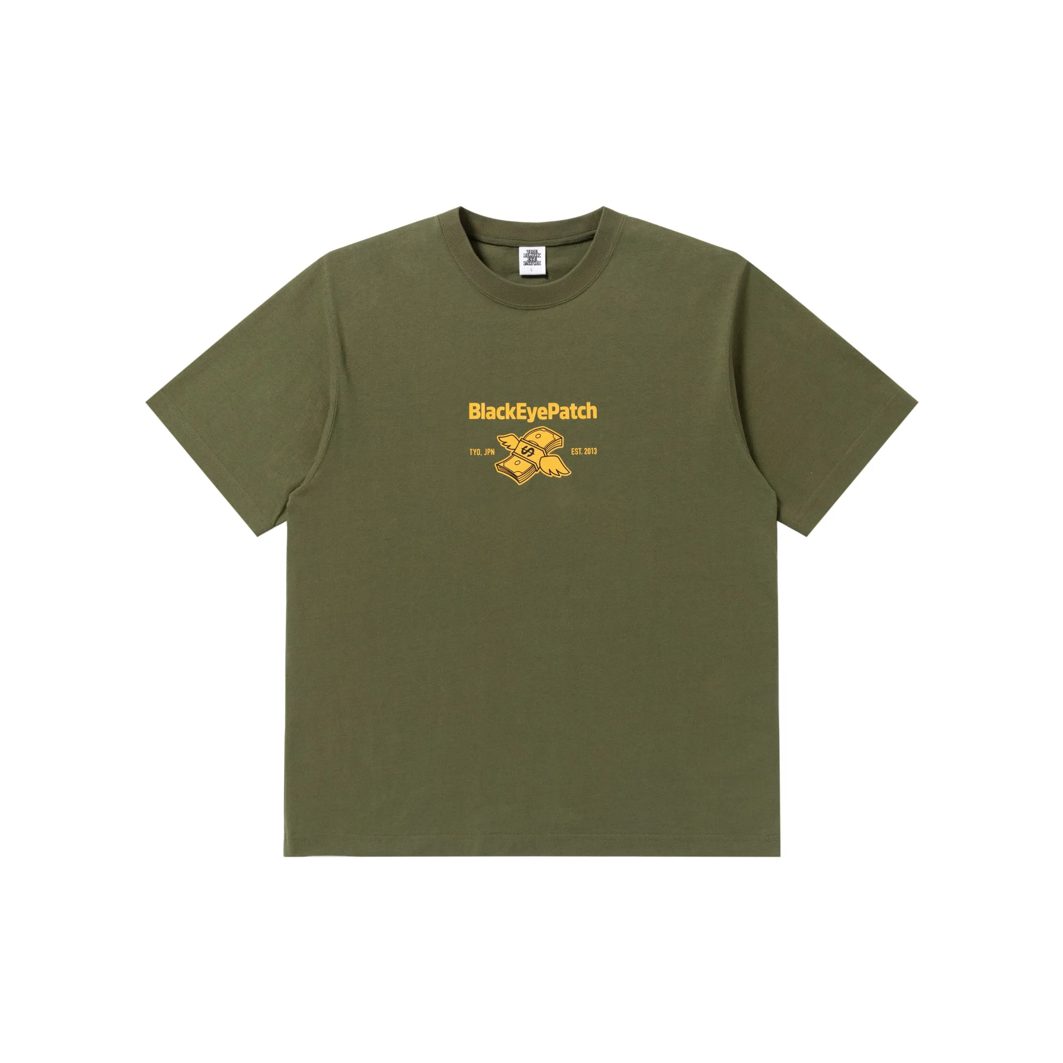 Sublimation Printed Collar DOLLAR BAND TEE OLIVE