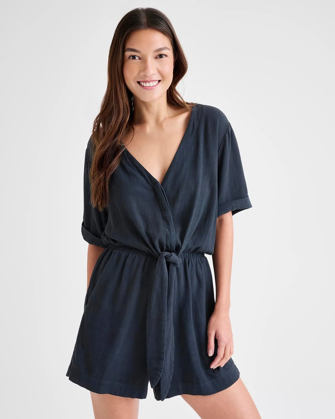 Nolan Romper Pleat-Front QuickDryTechnology